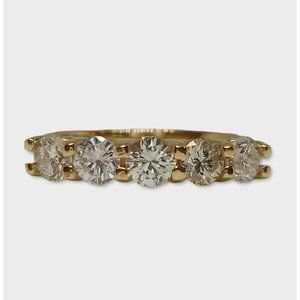 14k Yellow Gold 1.00 CTW Diamond Anniversary Band